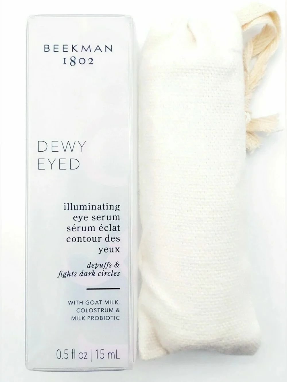 BEEKMAN 1802 Dewy Eyed Illuminating & Depuffing Eye Serum FULL SIZE .5 oz. RP$44